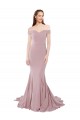 Wholesale Off the Shoulder Mermaid Long Sweep Train Prom Dress UK