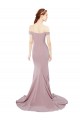 Wholesale Off the Shoulder Mermaid Long Sweep Train Prom Dress UK