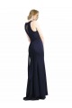 Wholesale High Neck Sheath Long Crepe Prom Dress UK