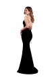 Wholesale High Neck Low Criss Cross Back Crepe Prom Dress UK