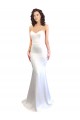 Wholesale Sweetheart Strapless High Neck Long Crepe Prom Dress UK