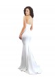 Wholesale Sweetheart Strapless High Neck Long Crepe Prom Dress UK