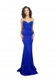 Wholesale Sweetheart Flower Neckline High Neck Crepe Prom Dress UK