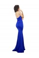 Wholesale Sweetheart Flower Neckline High Neck Crepe Prom Dress UK