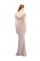 Wholesale Knotted Off the Shoulder Crepe Prom Dress with Cut-Out Back UK