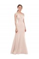 Wholesale Deep V-Neck and Back Long Crepe Prom Dress UK