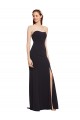 Wholesale Strapless Bodycon Long Crepe Prom Dress with High Slit UK
