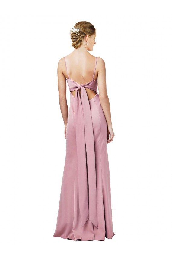 Wholesale Fit and Flare Slim Crepe Prom Dress with Cutout Back UK
