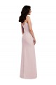 Wholesale Spaghetti Strap V Back Crepe Prom Dress with Front Slit UK