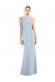 Wholesale Draped Backless Crepe Prom Dress with Pockets UK