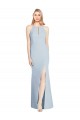 Wholesale Full Length Sleeveless Halter Prom Dress with Keyhole Back UK