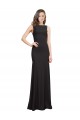 Wholesale Sleeveless Bateau Neckline Crepe Prom Dress with Twist Back UK