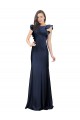 Wholesale Sleeveless Crepe Prom Dress with Cascading Ruffle and Keyhole Back UK