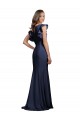 Wholesale Sleeveless Crepe Prom Dress with Cascading Ruffle and Keyhole Back UK