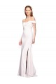 Wholesale Criss Cross Off the Shoulder Crepe Prom Dress with Side Slit UK