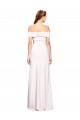 Wholesale Criss Cross Off the Shoulder Crepe Prom Dress with Side Slit UK