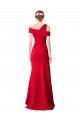 Wholesale Sleeveless Ruched Crepe Mermaid Prom Dress with Off The Shoulder Detail UK