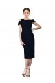Wholesale Draped Cross Shoulder Stretch Crepe Cocktail Prom Dress / Homecoming Dress UK