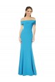 Wholesale Off the Shoulder Crepe Prom Dress with Fitted Silhouette UK