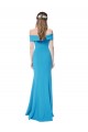 Wholesale Off the Shoulder Crepe Prom Dress with Fitted Silhouette UK
