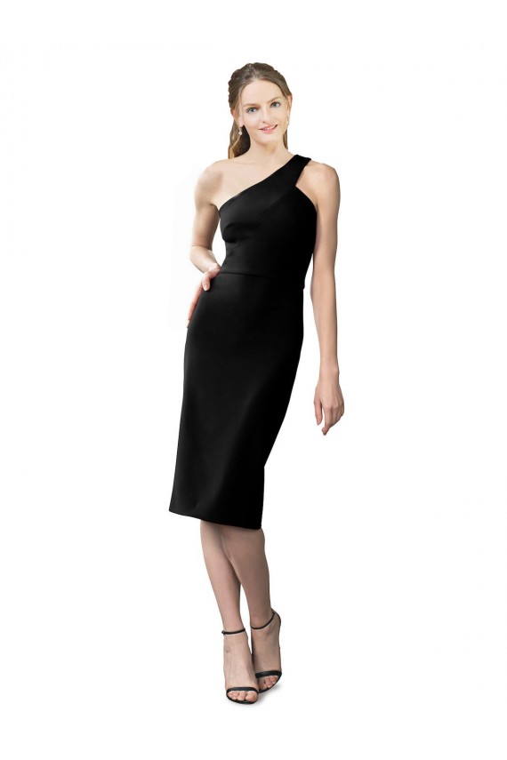 Wholesale One Shoulder Short Crepe Cocktail Prom Dress / Homecoming Dress UK