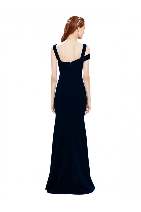 Wholesale Sleeveless Crepe Mermaid Prom Dress with Side Slit UK