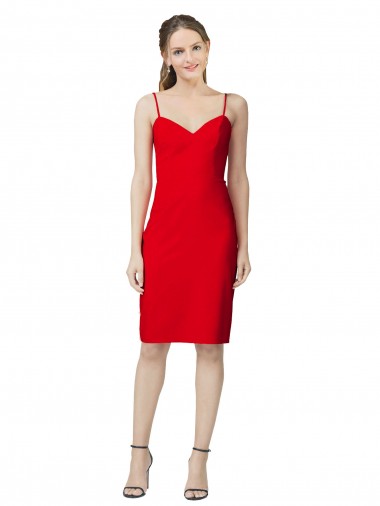 Wholesale Sleeveless Cocktail Length Sweetheart Neckline Crepe Prom Dress / Homecoming Dress UK