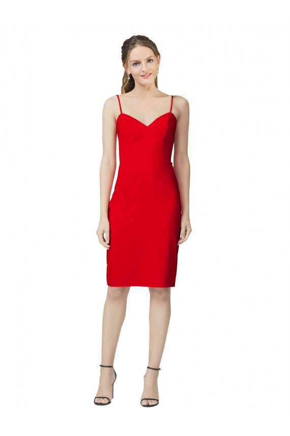 Wholesale Sleeveless Cocktail Length Sweetheart Neckline Crepe Prom Dress / Homecoming Dress UK