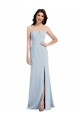 Wholesale Strapless Notch Crepe Prom Dress with Front Slit UK