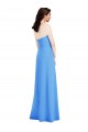 Wholesale Strapless Pleated Skirt Crepe Prom Dress with Pockets UK