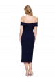 Wholesale Midi Length Short Crepe Cocktail Prom Dress / Homecoming Dress with Side Split UK