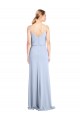 Wholesale Feminine Cowl Neck Slim Floor Length Stretch Crepe Prom Dress UK