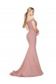 Wholesale Off the Shoulder Sweetheart Long Sweep Train Crepe Prom Dress UK