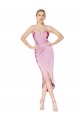 Wholesale High Neck Spaghetti Straps Short Cocktail Crepe Prom Dress UK