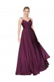 Wholesale High Neck Spaghetti Straps Long V-Back Crepe Prom Dress UK