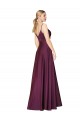 Wholesale High Neck Spaghetti Straps Long V-Back Crepe Prom Dress UK