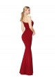 Wholesale One Shoulder Long High Neck Sleeveless Mermaid Crepe Prom Dress UK