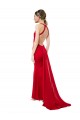 Wholesale High Neck Mermaid Open Back Crepe Maxi Prom Dress with Train Detail UK