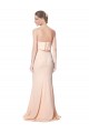 Wholesale High Neck Strapless Long Crepe Maxi Prom Dress with Overlay UK