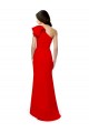 Wholesale High Neck Ruffle Frill One Shoulder Maxi Crepe Prom Dress UK