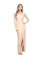Wholesale Floor Length Square Neck Long Sheath Crepe Prom Dress  UK