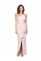 Wholesale Strapless Long Full Length Ruffles Low Back Crepe Prom Dress UK