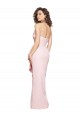 Wholesale Strapless Long Full Length Ruffles Low Back Crepe Prom Dress UK