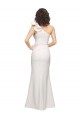 Wholesale One Shoulder Long Full Length Crepe Prom Dress with Ruffles and Side Split UK