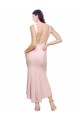 Wholesale High Neck Low V-Back Midi Length Crepe Cocktail Dress / Prom Dress UK