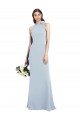 Wholesale Halter Bow Neck Open Back Soft Full Length Trumpet Prom Dress UK