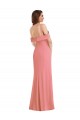 Wholesale One Shoulder Draped Cuff Maxi Prom Dress with Front Slit UK