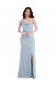 Wholesale One Shoulder Draped Cowl Neck Maxi Prom Dress UK