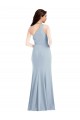 Wholesale One Shoulder Draped Cowl Neck Maxi Prom Dress UK