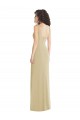 Wholesale Wide Strap Slash Cutout Empire Crepe Prom Dress with Front Slit UK